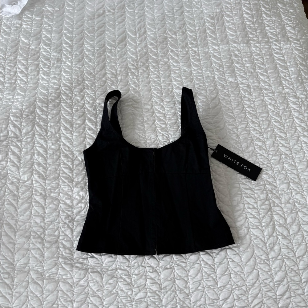 White Fox Boutique Black Scoop Neck Camisole